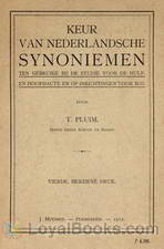 Keur van Nederlandsche Synoniemen Ten gebruike bij de studie voor de hulp- en hoofdacte en op inrichtingen voor M.O. by Teunis Pluim